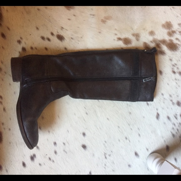 Tory Burch Brown Leather Riding Boots sz 8 - Picture 2 of 5